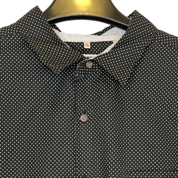 Men Black | White Polka Dot Shirt XL - Picture 3 of 5